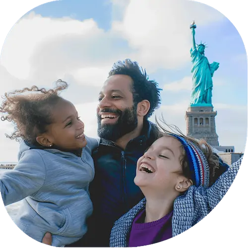 US travel Family visiting the US from abroad